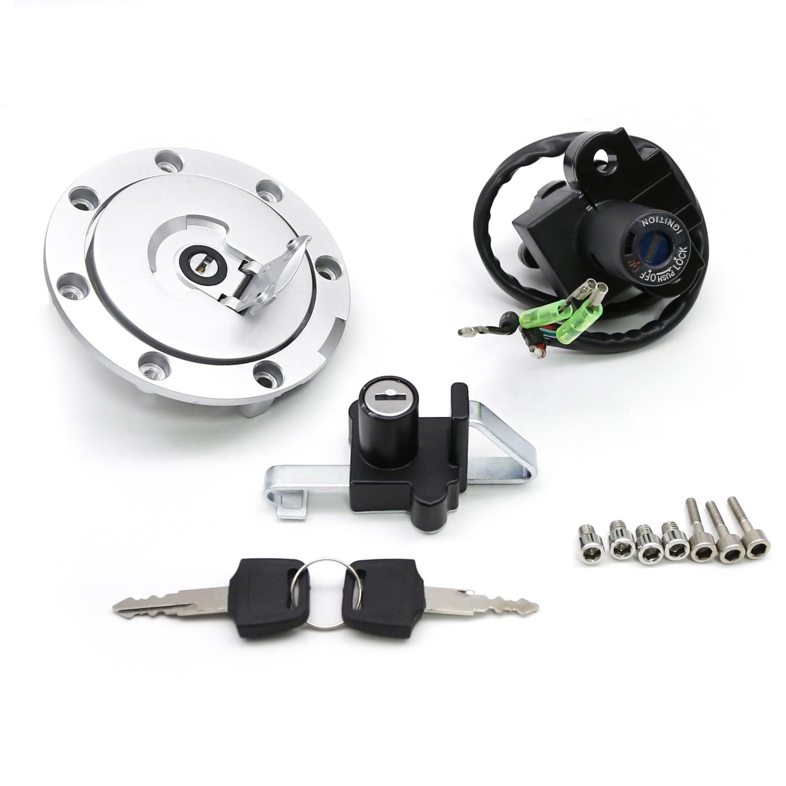 Interruptor de Encendido Compatible con NSR125 1993 1994 1995 1996-2004 2003 2002 2001 Tapa Gas para Motocicleta Asiento Interruptor Encendido Bloqueo Inicio Juego Llaves Contacto