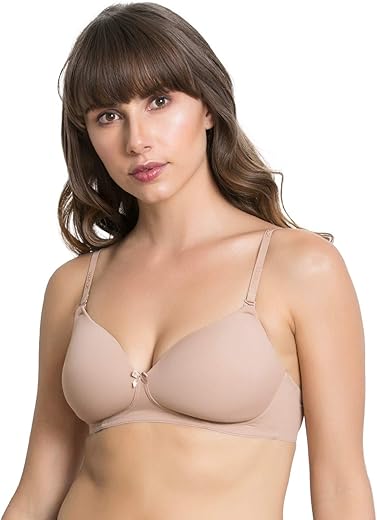Zivame Women's Lightly Padded Bra (ZI1131CORE0NUDE0034B_Beige_34B)