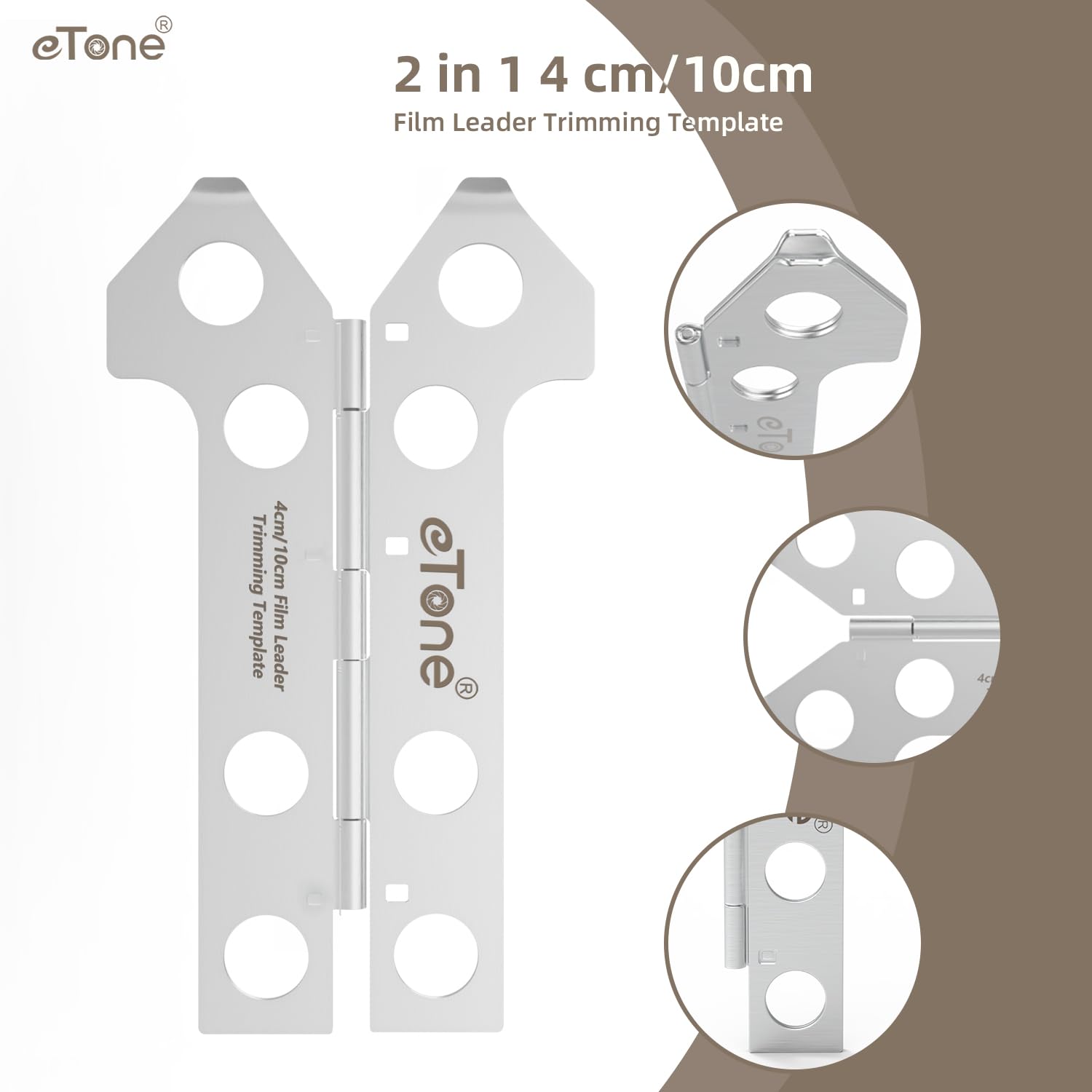eTone Gabarit de découpe et de rognage de Film 2 en 1 4/10 cm pour Leica ABLON Style