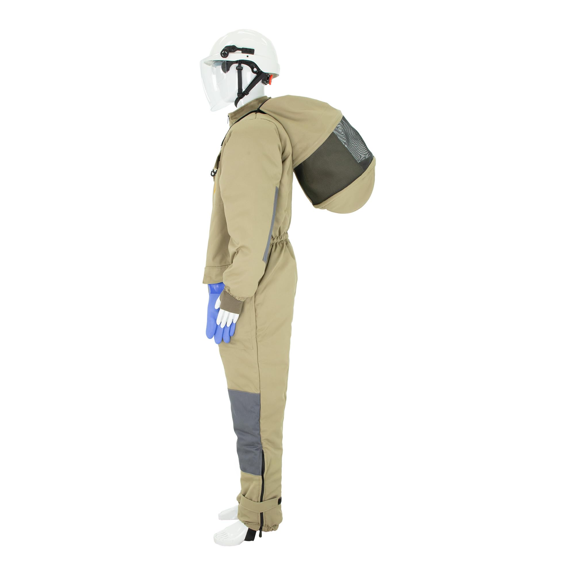 LYSON | Combinaison de Protection pour l'Élimination des Guêpes et Frelons | Set avec Casque, Écran Facial et Gants | Certifié | Contre le Frelon Asiatique | Taille XXL