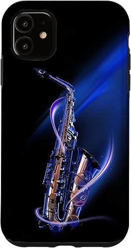 iPhone 11 minimalista Saxofón estilo PC saxofonista amante caso