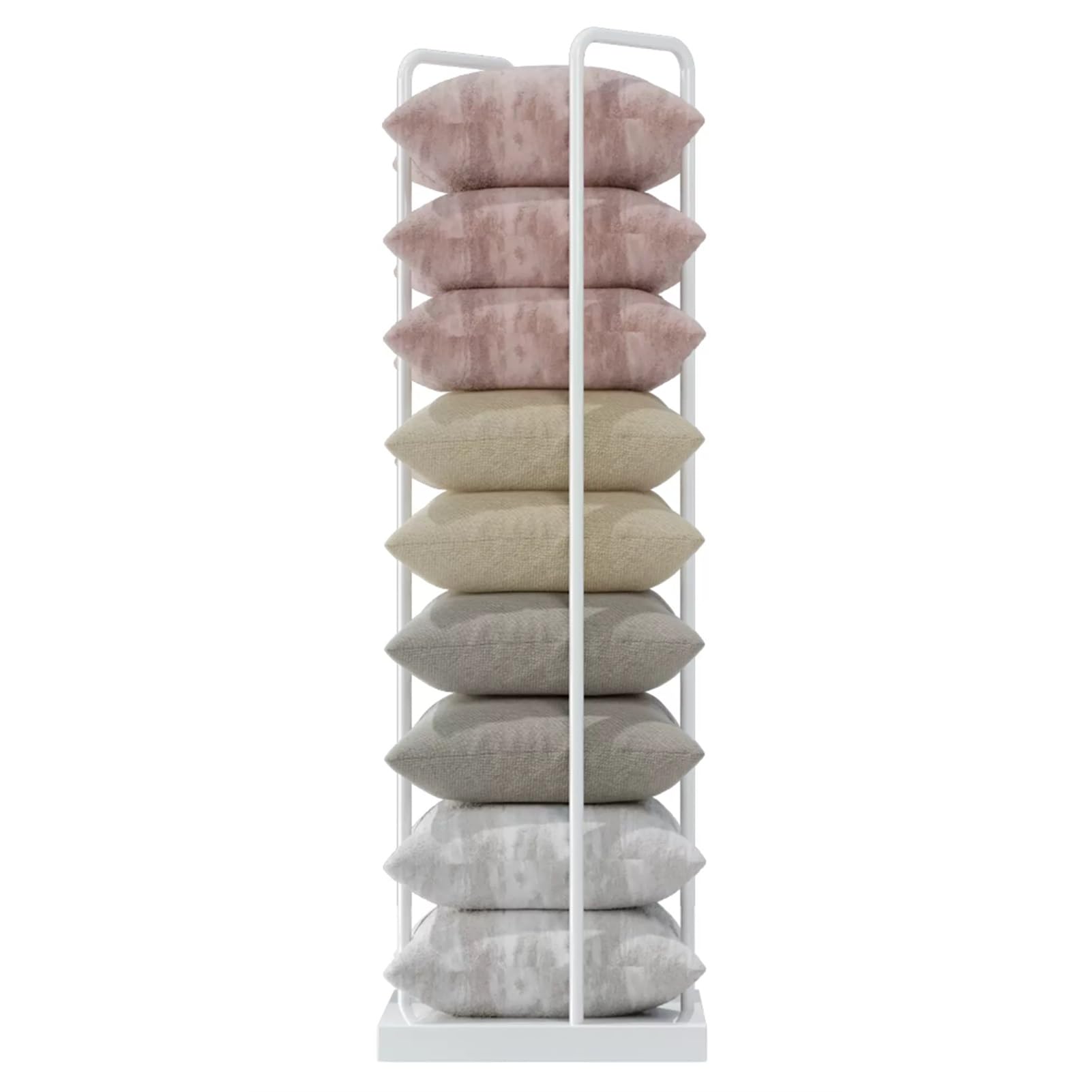 Soporte para almohadas en forma de U que elimina el desorden en casa