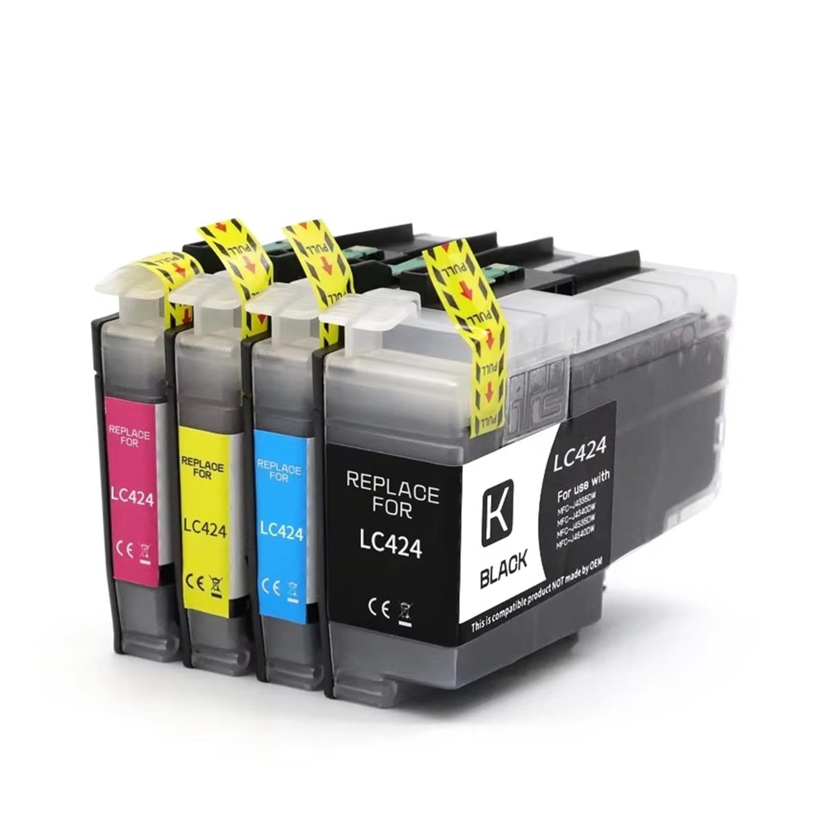 Cartucce d'inchiostro LC424 compatibili for Brother DCP-J1200DW J1200W | J1200WE, LC424BK LC424C LC424M LC424Y, set da 4 colori, fornitura inchiostro stampante(1set)