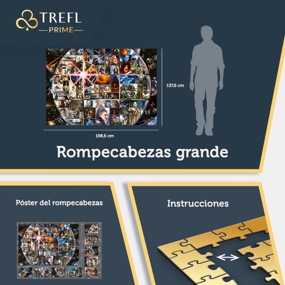 Trefl Prime - Puzzle UFT: Star Wars, Universe Epic Collection - 13 500 Piezas, puzle Grande, cartón más Grueso, bío, Eco, Entretenimiento para Adultos y para niñas y niños Desde los 12 años