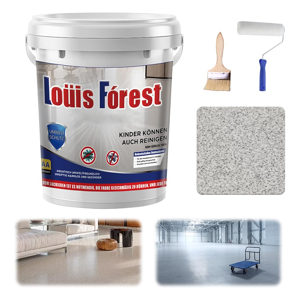 High-Gloss Marble Effect Epoxy Floor Coating, Waterproof, Non-Slip, Long-Lasting Louis Forest Epoxy Floor Paint, Marble-Like Finish, Suit for Multiple Surfaces