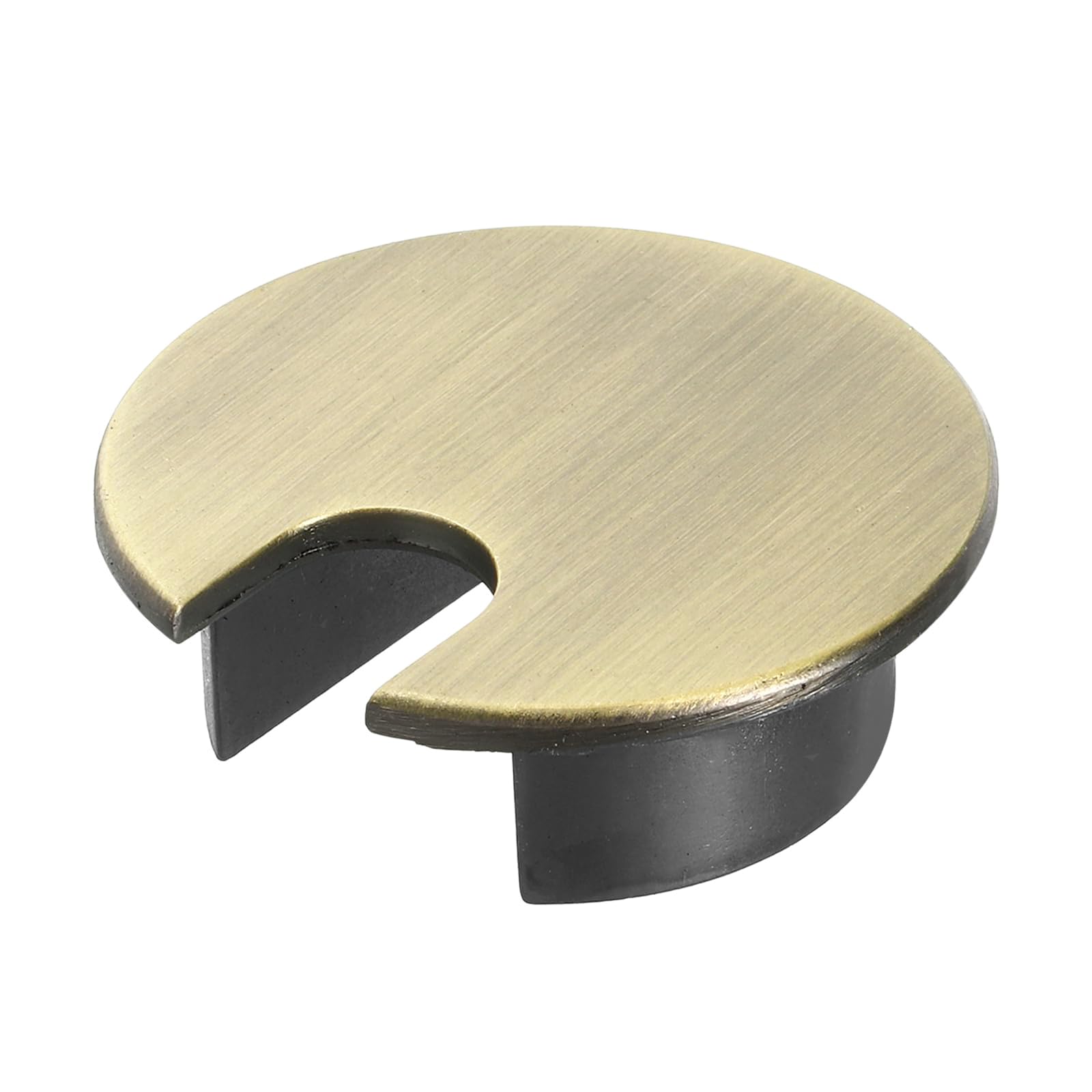 Kravonix Metal Desk Cable Grommet 35mm (1-3/8") Zinc Alloy Bronze Tone Cable Hole Cover Pass-Through Wire Organizer for Office Desk Computer Worktop