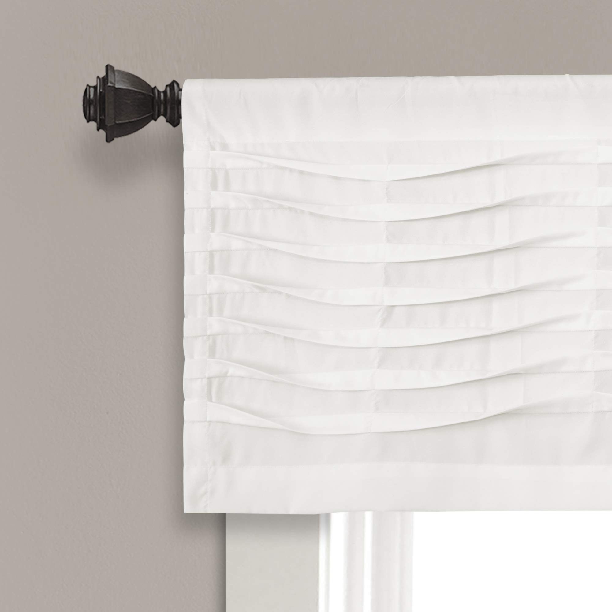 Lush Decor, 18” x 52”, White Wave Texture Valance, W 52" x L 18" (1 Panels) - Image 2