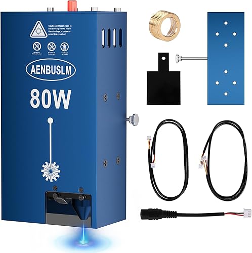 Módulo láser de 80 W, asistencia de aire integrada, módulo de corte de grabado láser para madera, potencia de salida de 10 W, enfoque fijo, doble