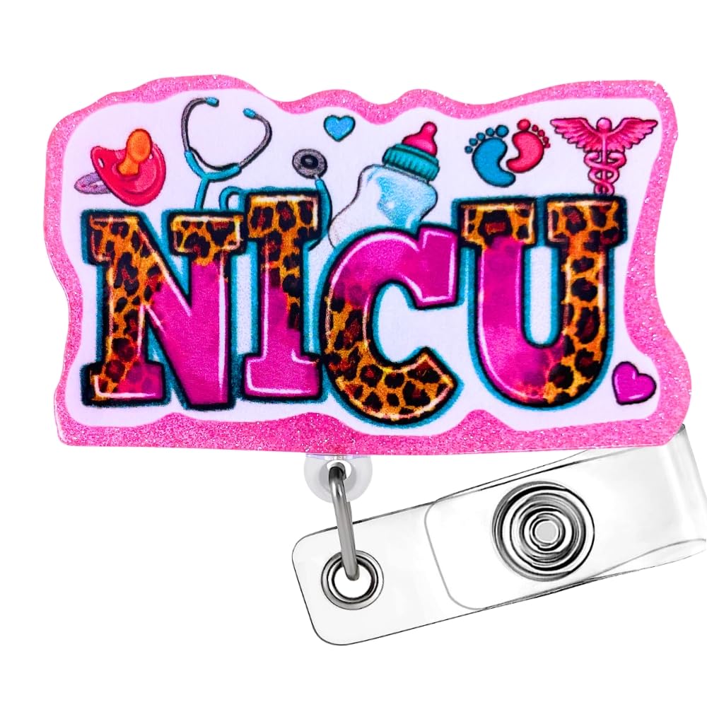 NICU Nurse Badge Reel Labor and Delivery Badge Reels Retractable ID Name Tag Clip Baby Nurse Maternity Nursery