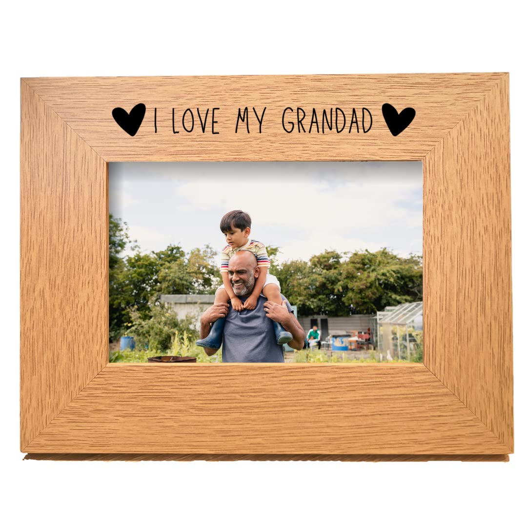 Second Ave Gift Company Landscape Second Ave Oak 6X4 Picture Photo Frame I Love My Grandad Gift Father's Day