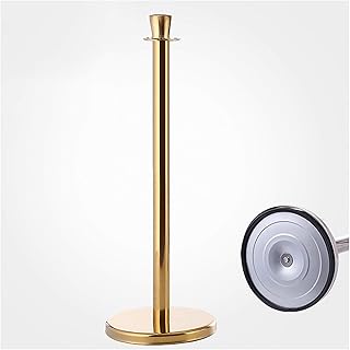 Stanchion Rope Crowd Control Safety Barriers Rope Barriers Rope Barriers, Heavy Duty Steel Crowd Control Stanchion Post for VIP Standard Hotel Parties Events Cut Off Fenc,Gold-Iron Base