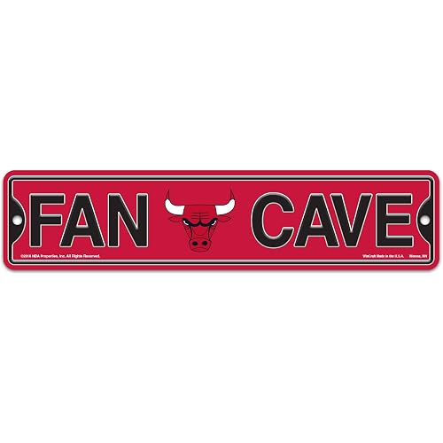 Chicago Bulls 4" x 17" Plastic Street Sign NBA