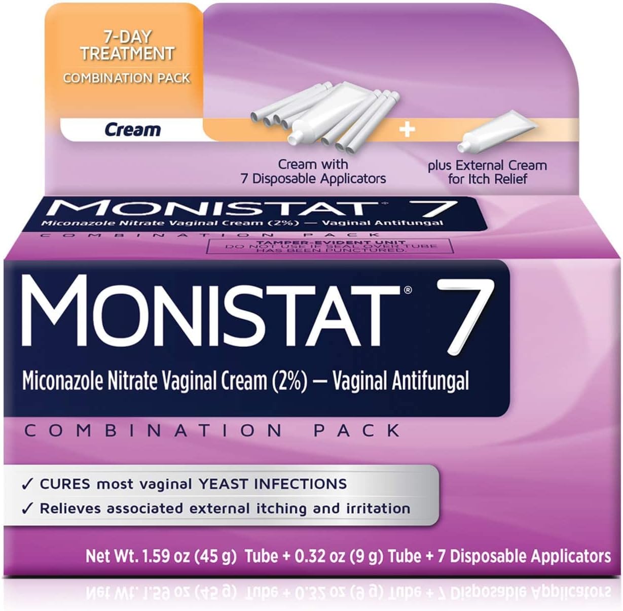 MonistatVaginal Antifungal 7-Day Treatment Cream, Cure & Itch Relief