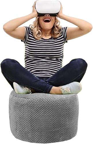 Miniatura 8 de Puf otomano sin relleno, reposapiés otomano (sin relleno), taburete de pie, puf de suelo, silla mullida de 20 x 20 x 12 pulgadas, silla de suelo,