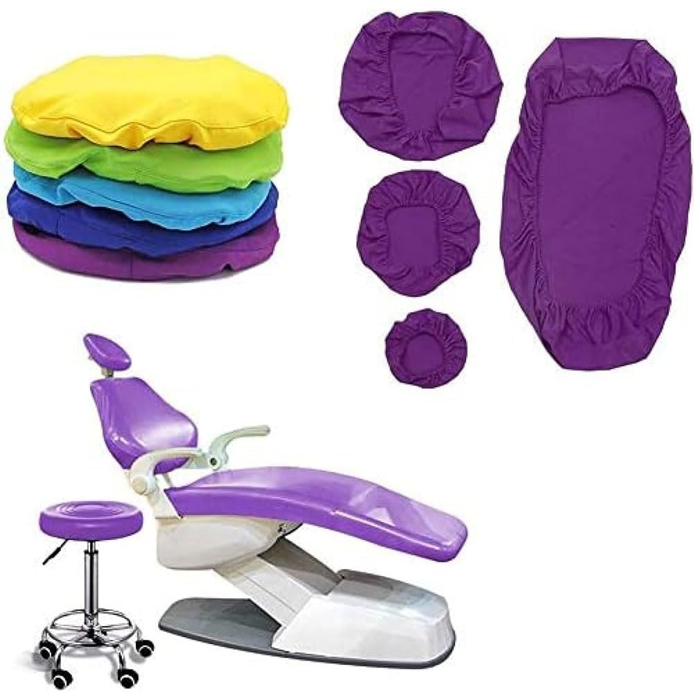 Housse siège chaise dentaire imperméable et élastique pour protection complète violette