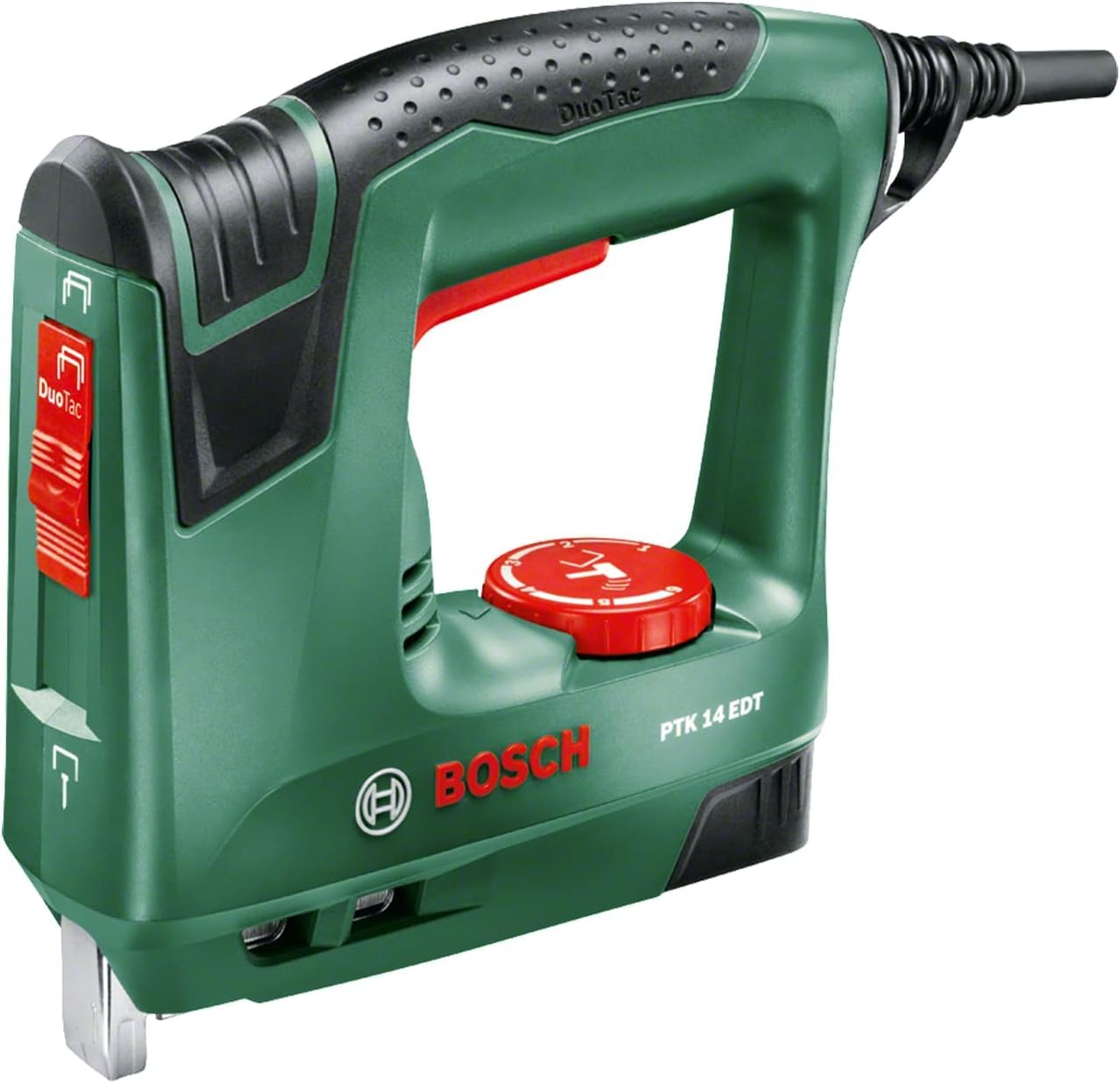 Bosch PTK 14 EDT - Grapadora eléctrica válida para grapas y clavos, 240 W, 240 V & 2 609 255 813 - Clavo tipo 48 (pack de 1000)