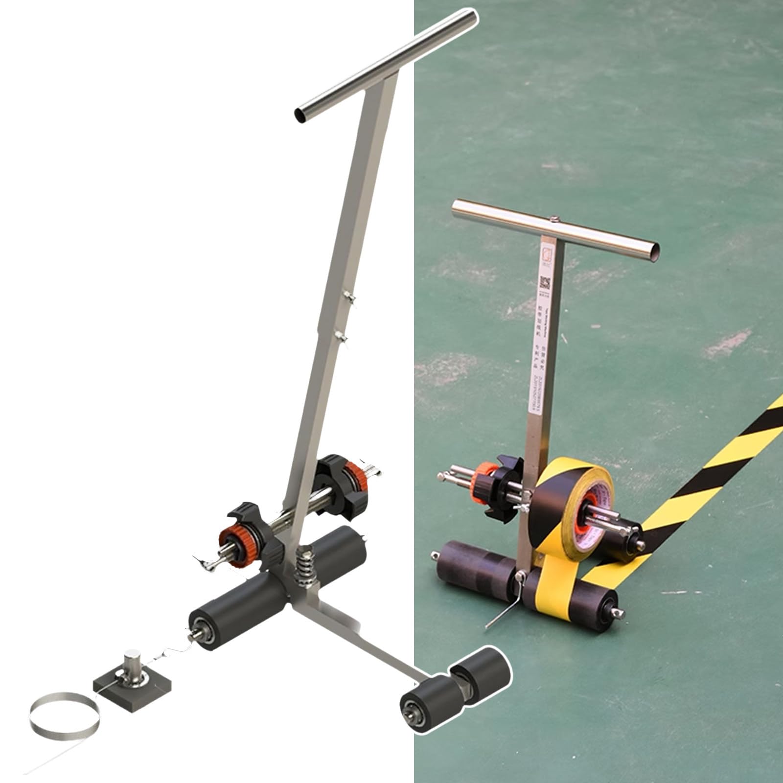 UMJIGF Basketball Court Marking Kit Court Line Tape Machine Paint Tape Applicator Used for Floor Markings Such As Tiles Concrete Asphalt etc Draw The Iines and Circles You Want,55~80cm