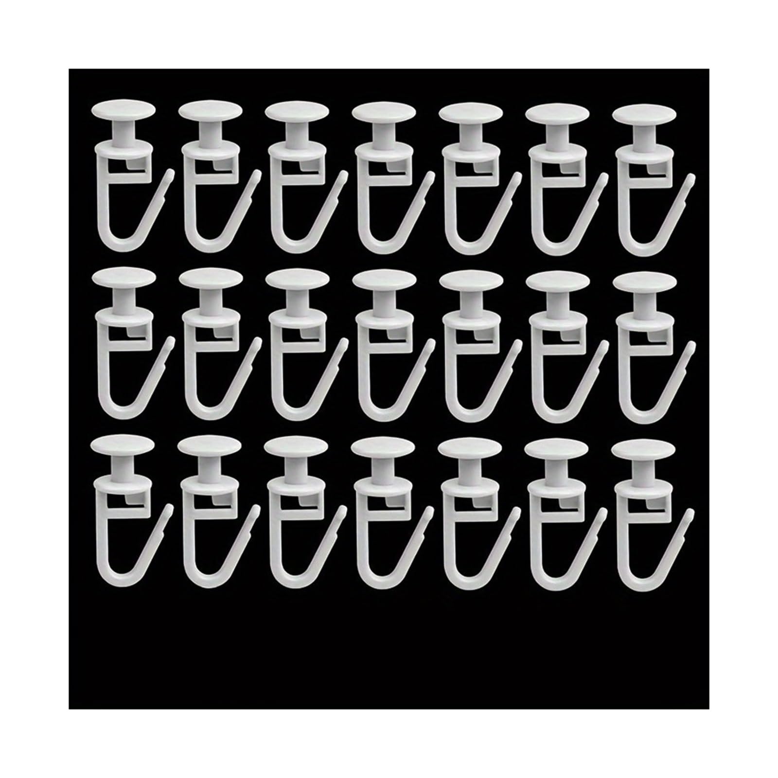 Hooks Clips for Drapes, Plastic Curtain Hooks 300pcs Track Rollers with Lockable, Easy Glide Hangers with Large Opening for Effortless