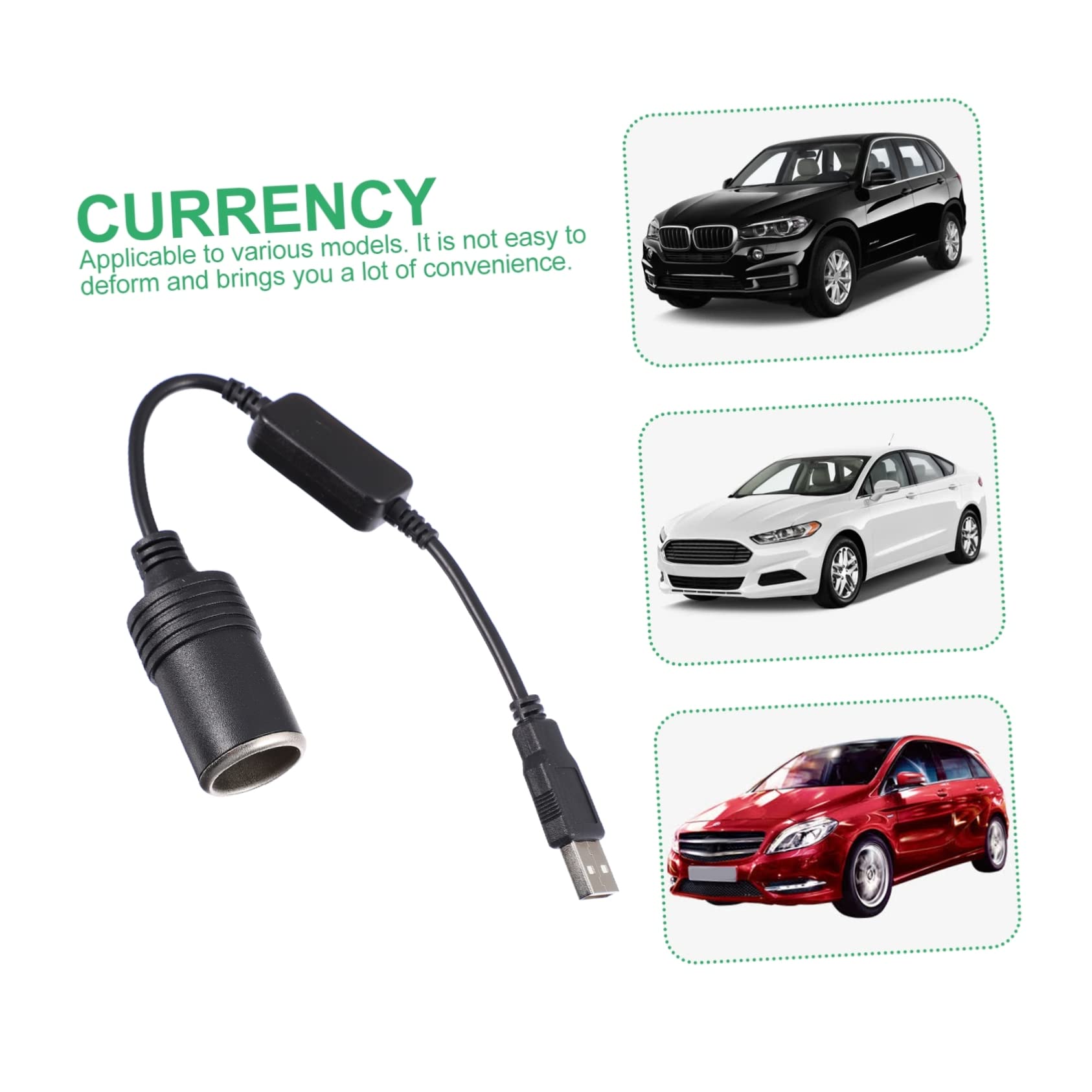 5pièces Adaptateur USB vers Prise Allume- pour Enregistreur De Conduite Chargeur Pratique pour Voiture avec Design Spécial Et Artisanat