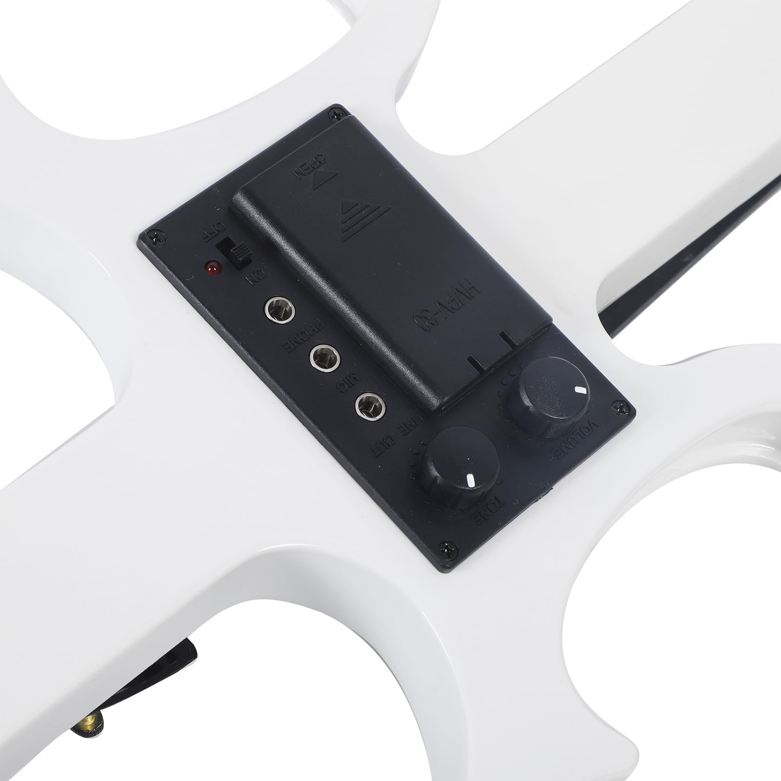 Violino elettrico ZenithAur Silent con preamplificatore integrato Professional 4/4 Full Size con corpo in legno massiccio, cuffie e custodia incluse per performance sul palco e (White)