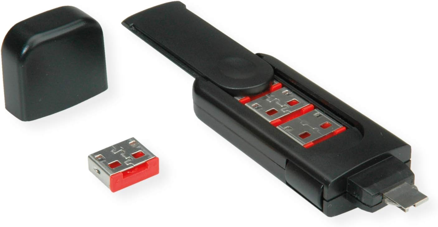 ROLINE USB Type A Port Blocker, 4x Lock and 1x Key BigaMart