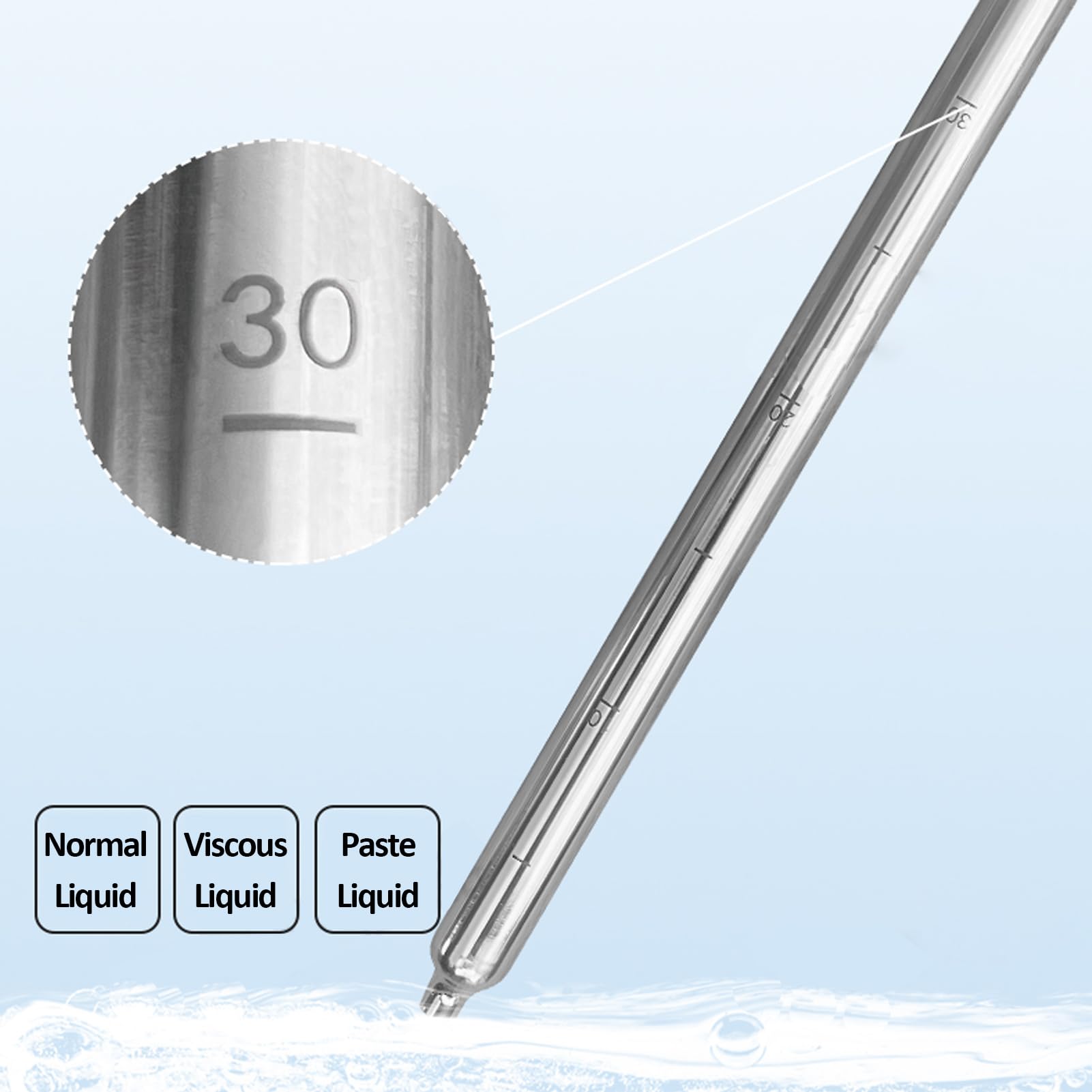 Campionatore liquido estraibile con scala 304 in acciaio inossidabile campionatore di ladri di liquidi per istituti di ricerca scientifica di Labora e campionamento di liquidi industriali (dimensioni
