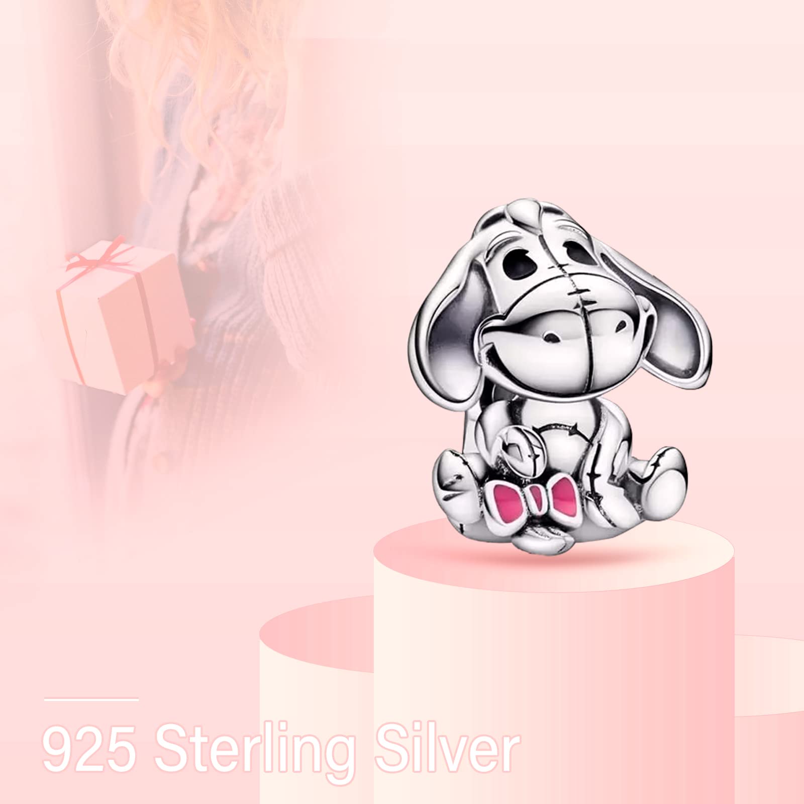 MITSOKU Charm Personaggio e Animale Argento 925 Perline Pendenti per Bracciali e Collane Gioielli Regali per Donne