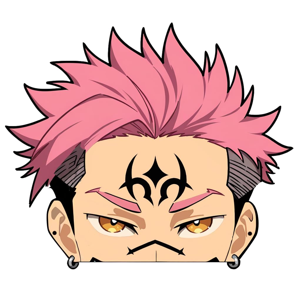 YUNEX 5.1 Inch Cool Man Anime Peeking Car Window Decal Bumper Trunk Laptop DI...