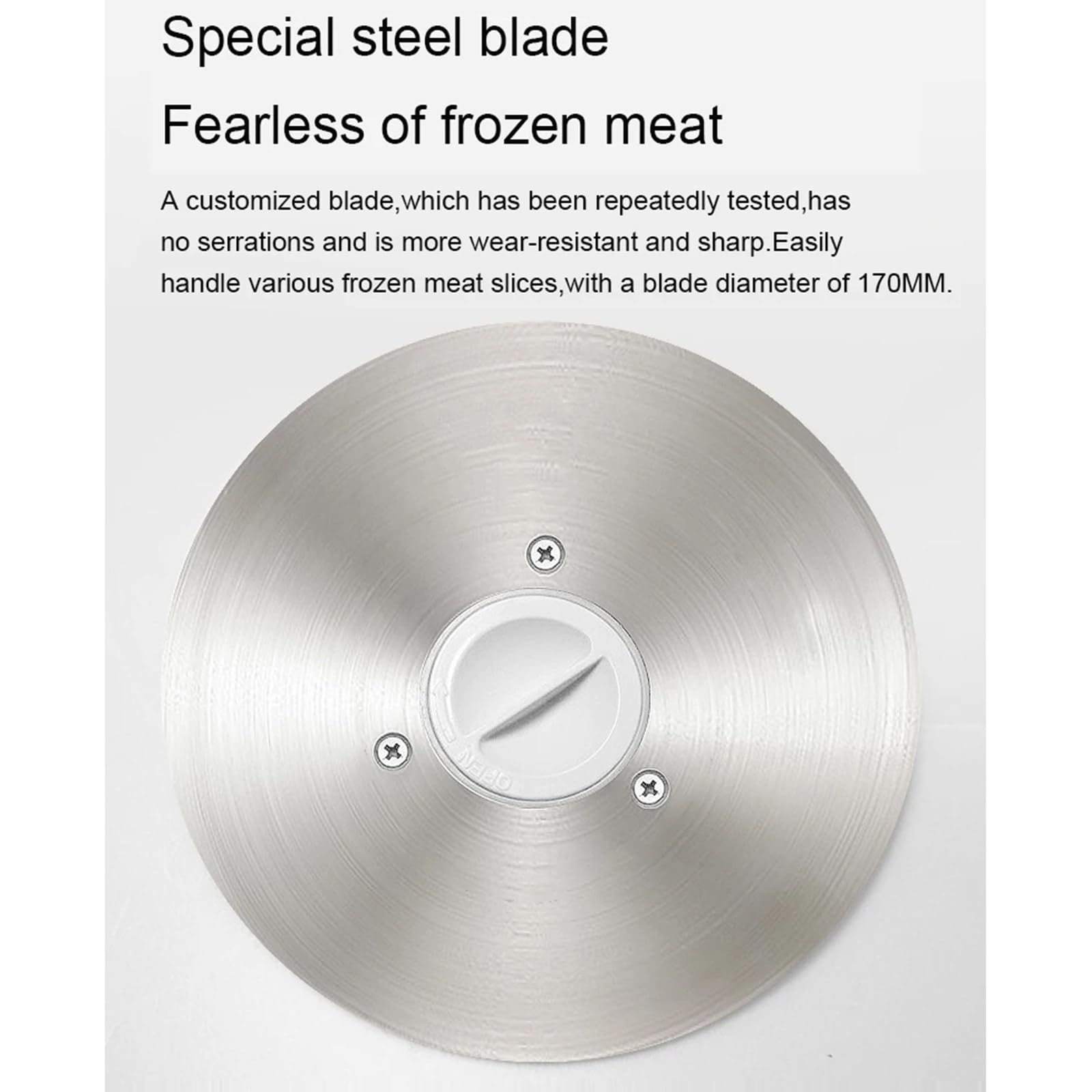 Elektrischer Fleischschneider mit 150 W – Feinkostschneidemaschine für Brot/Käse/Aufschnitt, 17 cm gezahnte Edelstahlklinge, einstellbare Dicke 1–15 mm, Heim-Schneidemaschine