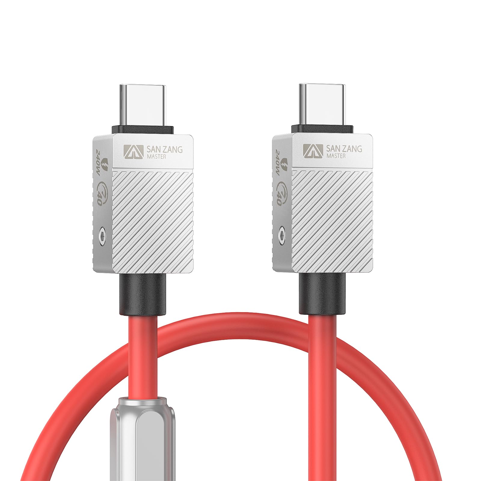 Cavo da 240 W Cavo da USB-C a USB-C per Thunderbolt 4 (0,5 m) Trasferimento dati 40 Gpbs, Display 8K/Dual 4K Cavo di tipo C compatibile con Thunderbolt 4/3 USB 4 per dispositivo di tipo C, rosso