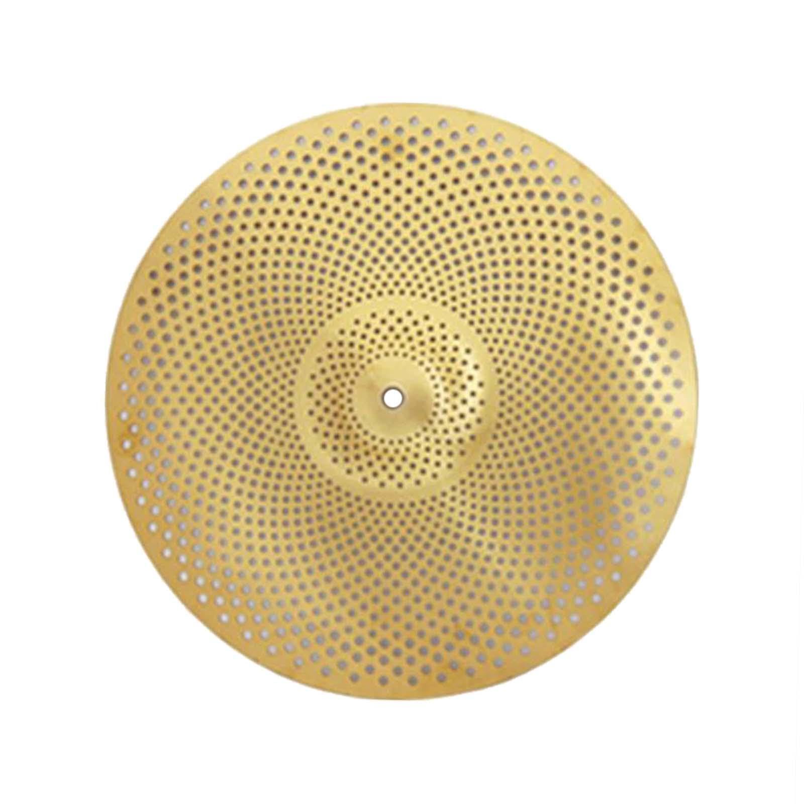 Cymbale d'entraînement Whisper : outil indispensable pour les batteurs souhaitant le bruit tout en perfectionnant leur technique à domicile, Or, 18 pouces