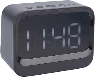 Yoidesu Digital Clock with Bluetooth Speaker, Digital Alarm Clocks with Dual Alarm Functionality and LED Display, Smart Alarm Clocks with MP3 Player for Heavy Sleepers, Teens (Black)