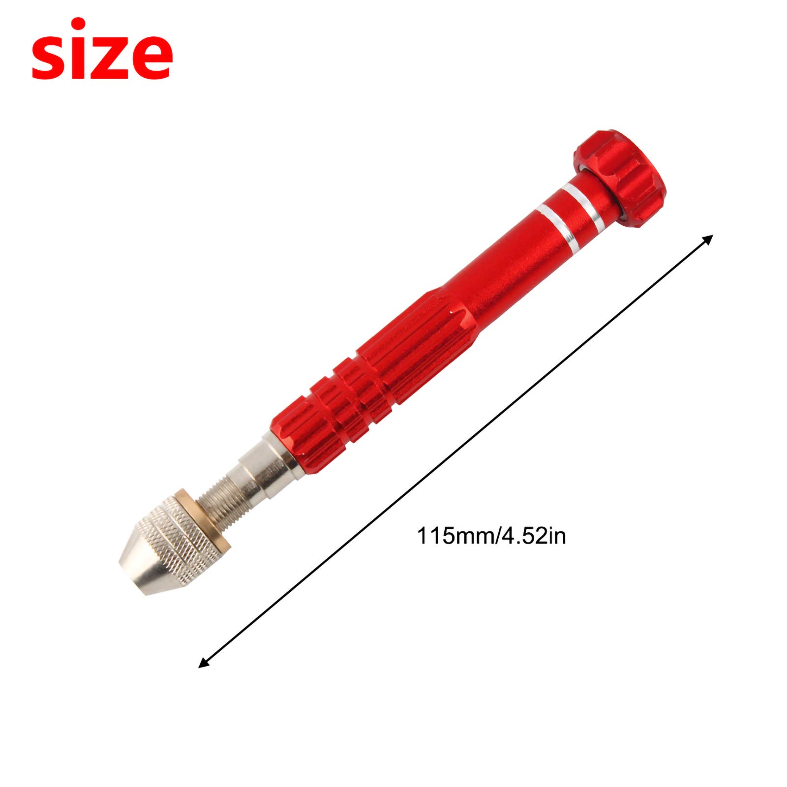 Precision Pin Vise Hand Drill With 3 Jaw Chuck - Manual Micro Drill For 0-1/8 Inch Bits