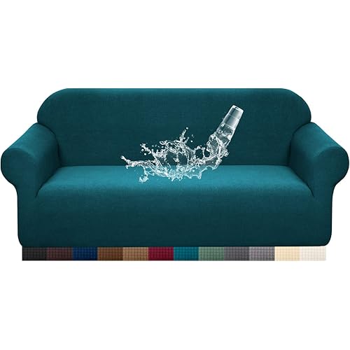 Granbest Premium Waterproof Sofa Cover High Stretch Couch Slipcover Super Soft Fabric Couch Cover (Blackish Green, Medium)