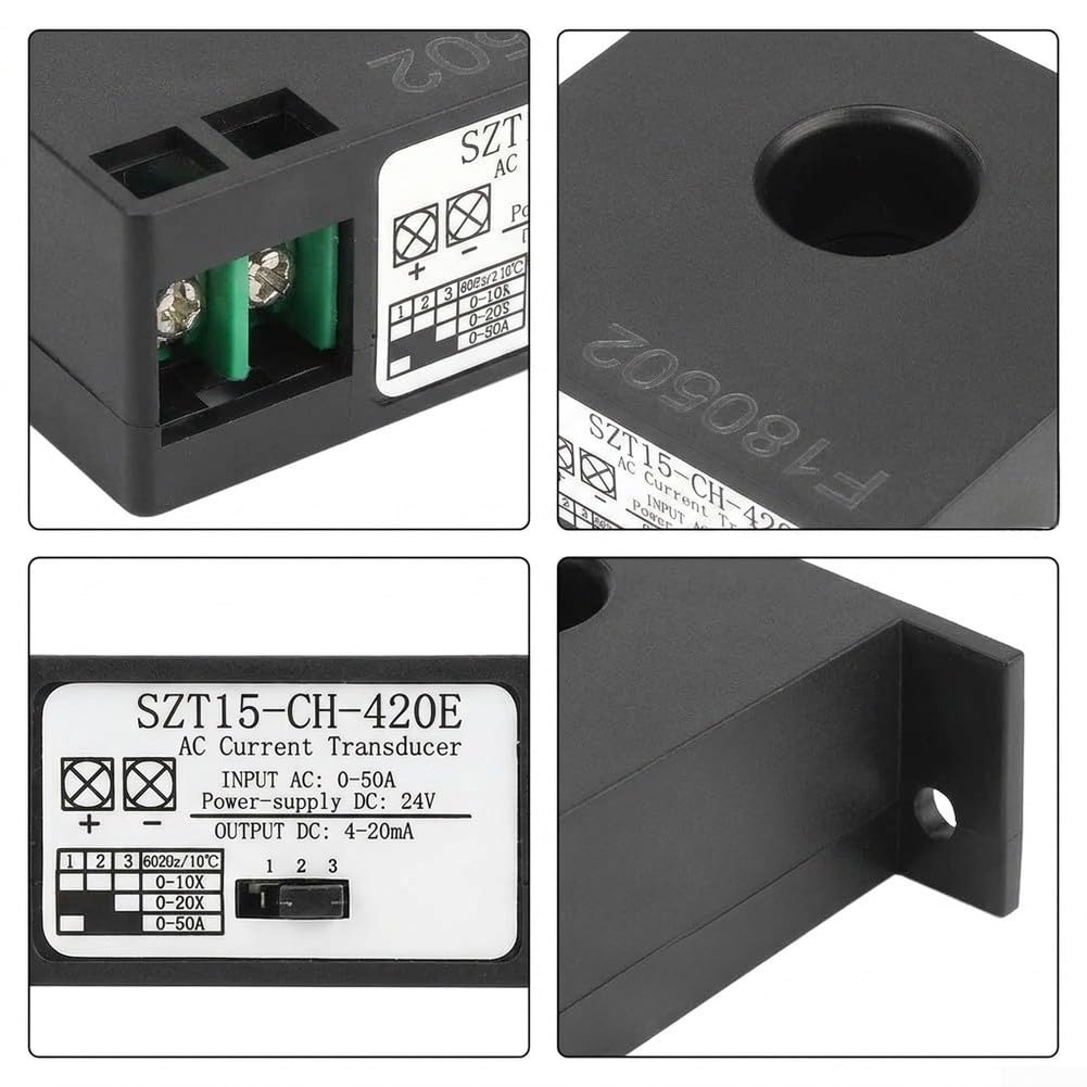 Transductor Corriente AC 50A ABS Autoalimentado Seguro