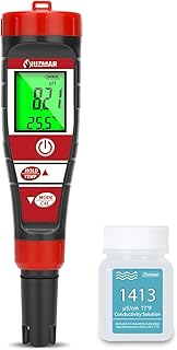 UIUZMAR pH EC Messgerät Grow, Digital pH EC TDS Messgerät für Pools, Digitales pH Wert Messgerät für Hydroponik,4 in 1 Wasserqualitätsprüfer für Schwimmbad, Whirlpools, Hydrokultur