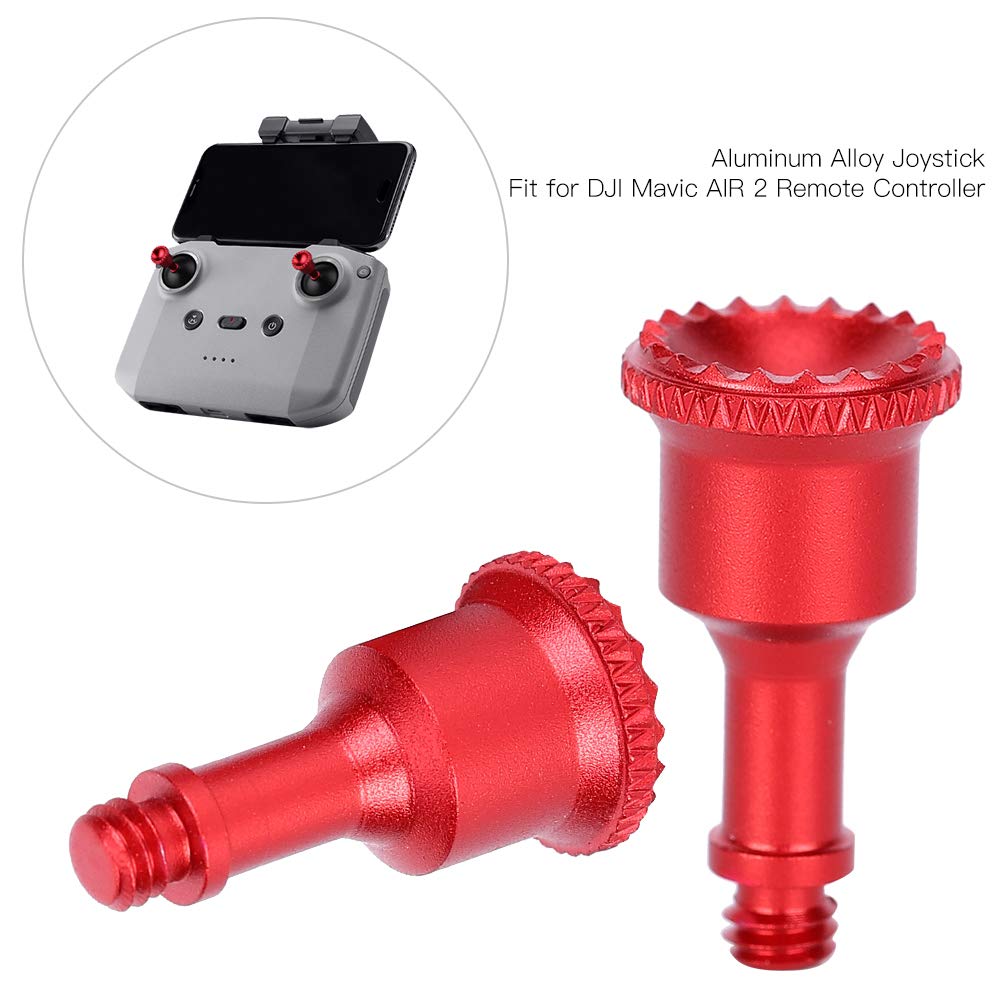 Remote Control Joystick, Metal Drone Thumb Rocker Joystick Upgrade Replacement Compatible with Mavic AIR 2(Rosso)