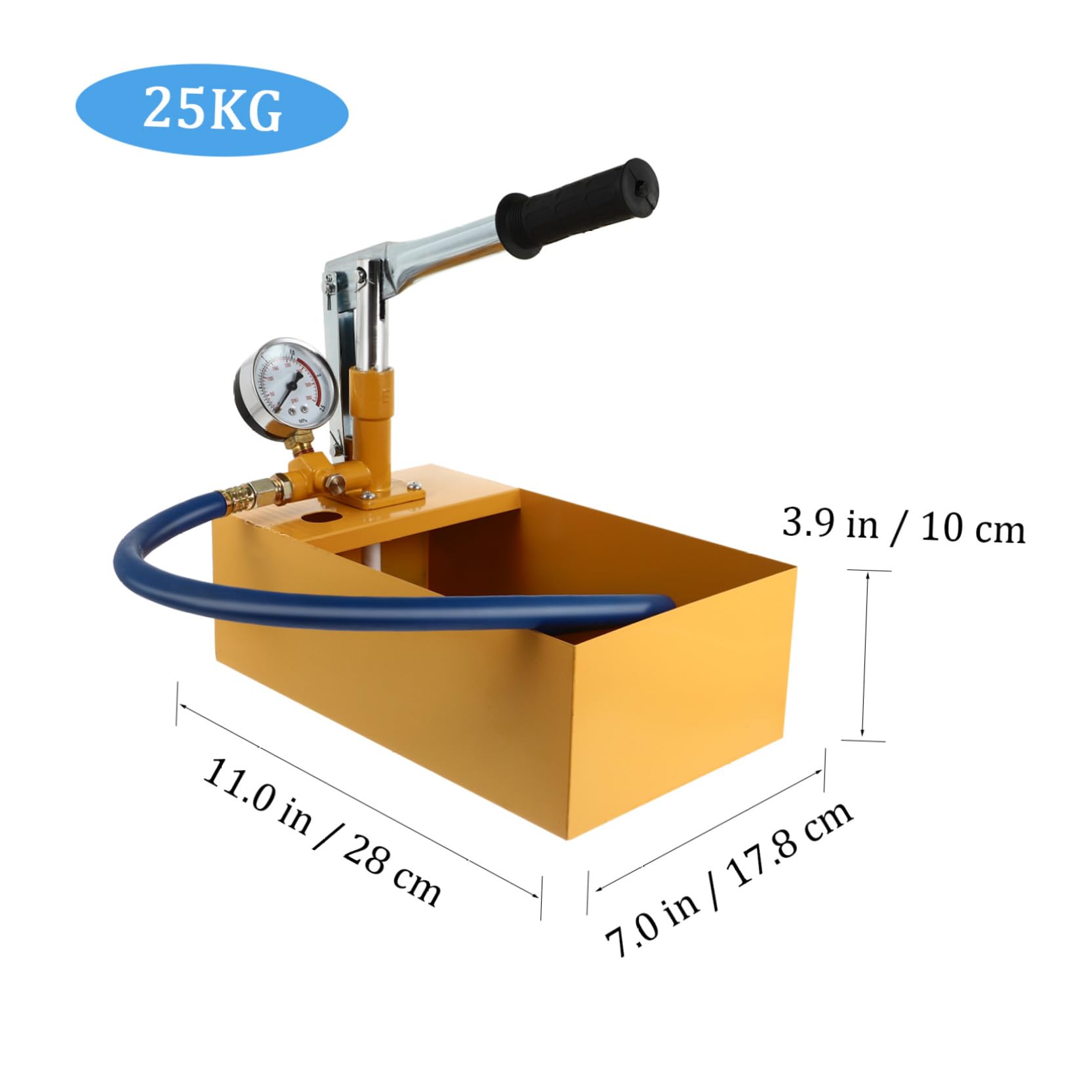 Bomba De Prueba De Presión Manual 25 Kg De Aluminio, Comprobador Hidráulico Para Tuberías Ppr, Indicador De Presión Resistente, Uso Industrial y Construcción