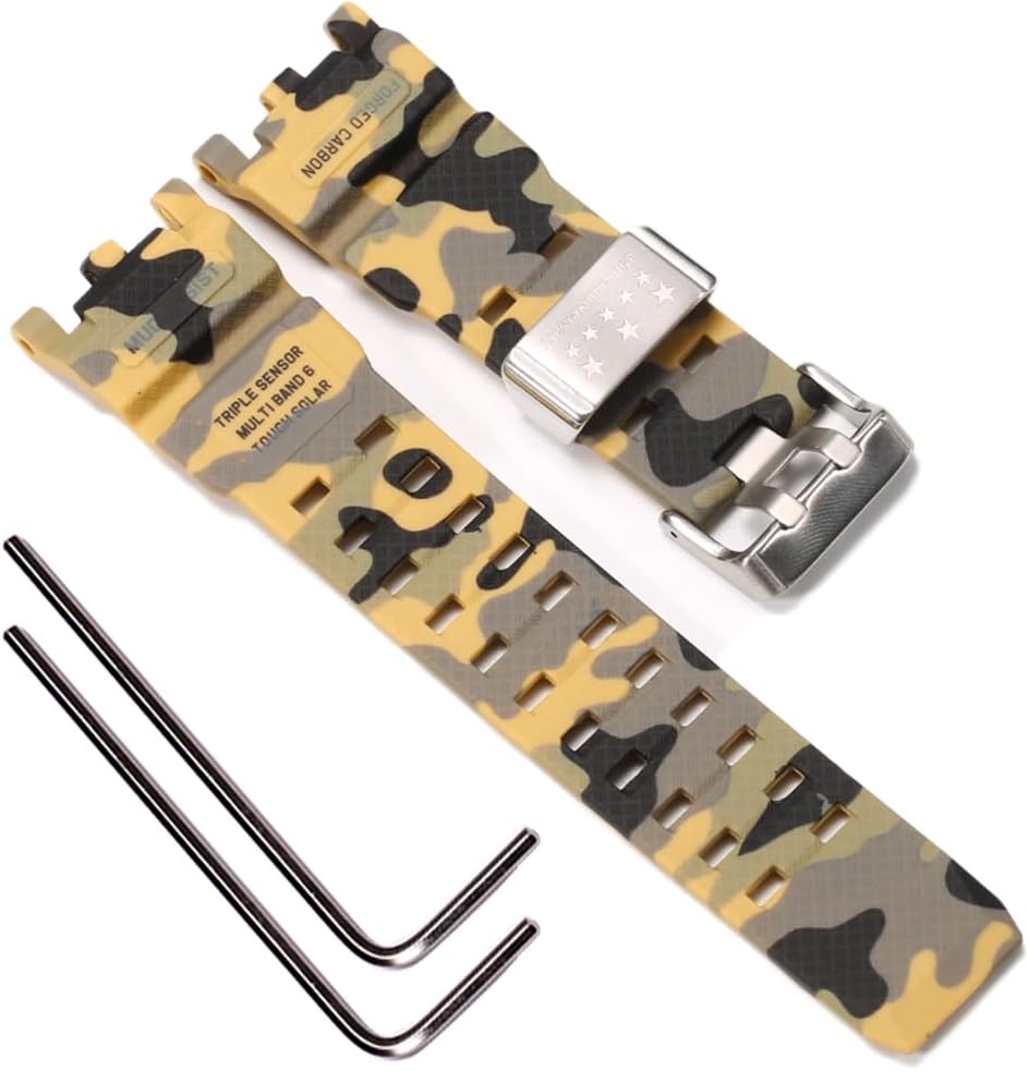 Resin Watch Strap Compatible with Casio G-shock GWG-2000 Mudmaster Men's Waterproof Replacement Bracelet Watchband
