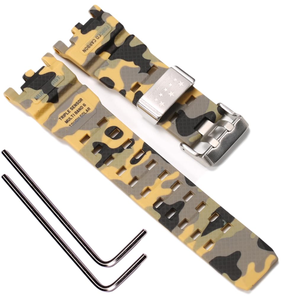 Resin Watch Strap Compatible with Casio G-shock GWG-2000 Mudmaster Men's Waterproof Replacement Bracelet Watchband