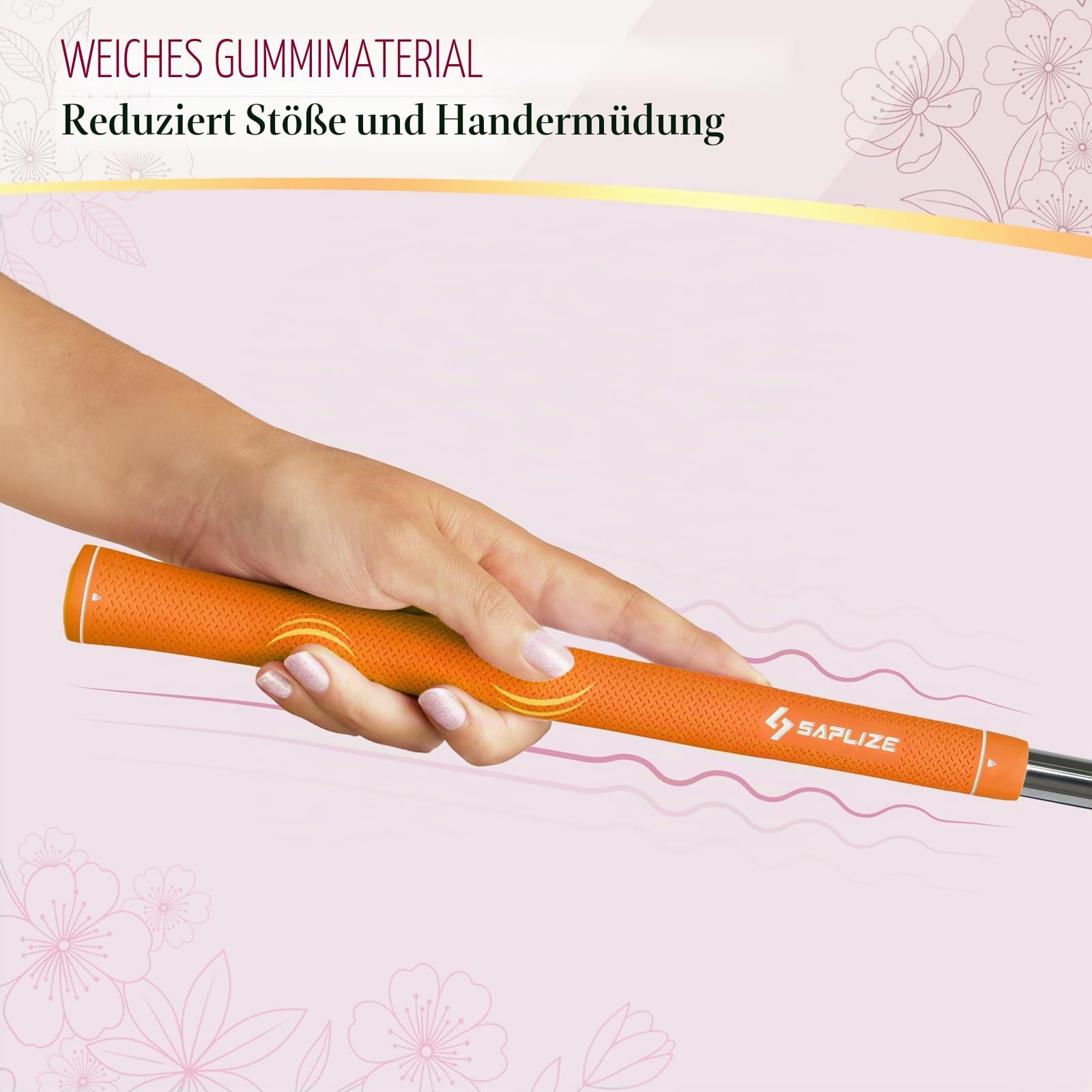 SAPLIZE Golfgriffe, 13er-Set mit komplettem Regripping-Kit, Standard / Midsize, Golfschlägergriffe aus Gummi