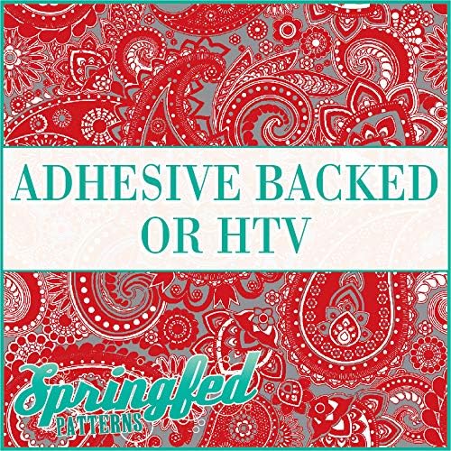 Patrón PAISLEY rojo y gris #1 transferencia de calor o vinilo adhesivo, elige tu tamaño! Patrón de cachemira