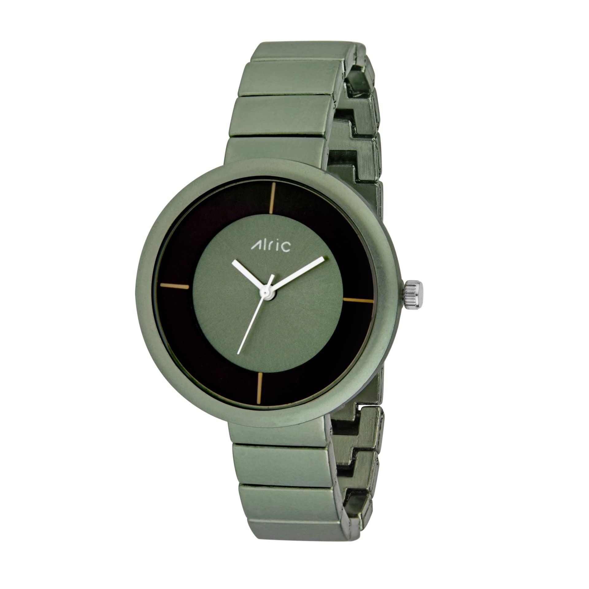 Alric Luxury Watches for Women, Stainless Steel Casing with Elegant Style & Quality, Comfortable Strap and Much More in This Wrist Watch for Women (Military Green) (B09W9JQHQ2) Amazon Price History, Amazon Price Tracker