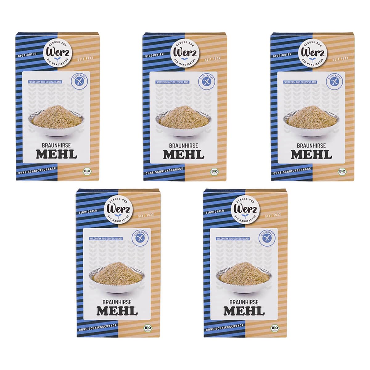 Werz Braunhirse-mehl Glutenfrei - 5er Pack, 1000 G