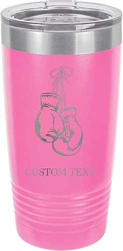 Vaso de acero inoxidable con aislamiento al vacío de 20 onzas personalizado de doble pared grabado con láser, taza de café naranja, guantes de