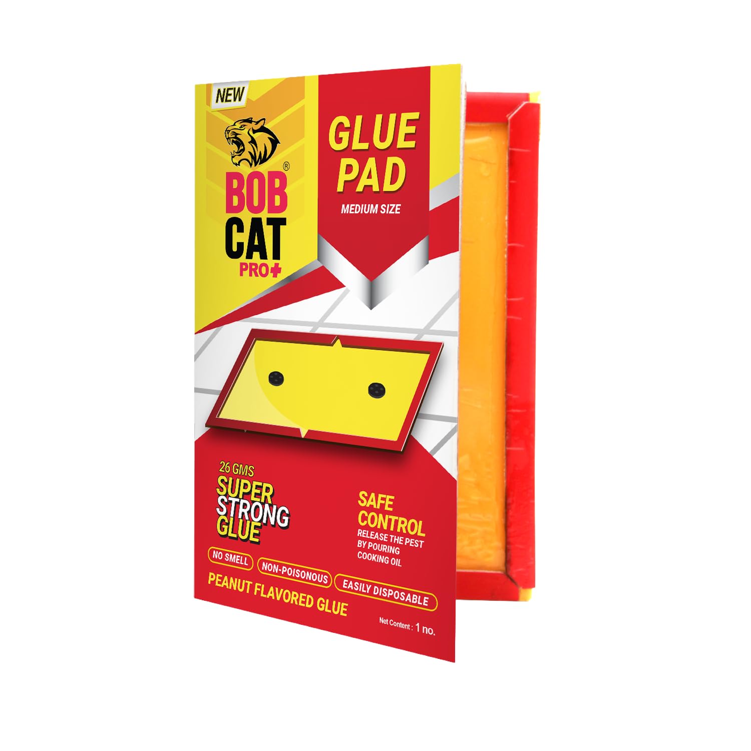 BOB CAT Yellow Sticky Trap for Whiteflies & Aphids | Insect Catcher Pads for Home, Kitchen, Office & Agriculture | Pesticide Free, Non-Toxic, Easy to Use Glue Trap Sheets (19×12 cm, Large) | Pack of 5