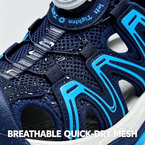 Image of Kids Sandals Boys Girls Wide Toe Box Closed-Toe Sport Shoes