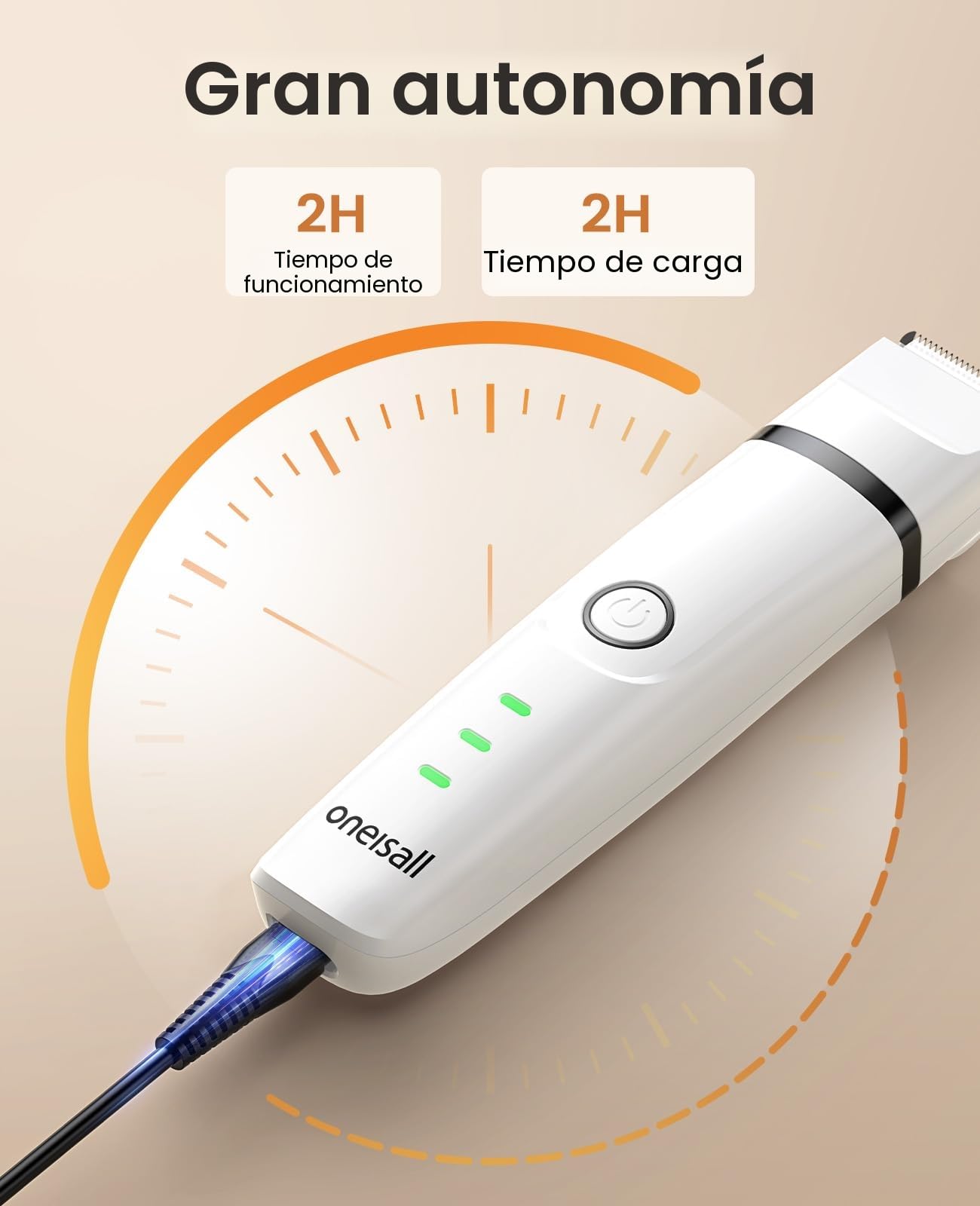 oneisall set de maquina de cortar pelo para gatos silenciosa, 3 en 1 profesional maquinilla para gatos de pelo largo para patas, nalgas, nudos, dingleberry