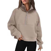 Womens Sweatshirts Half Zip Fleece Pullover Fall Outfits