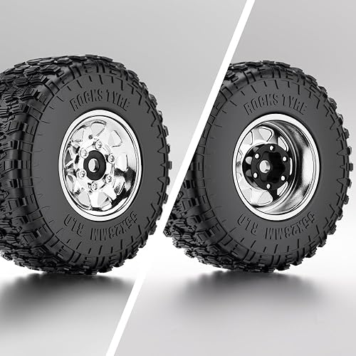 Miniatura 2 de Rueda Beadlock de 1.0 pulgadas con anillo de abrazadera de latón para 118 TRX4M 124 Axial SCX24 FMS FCX24 RC Crawler accesorios de actualización de